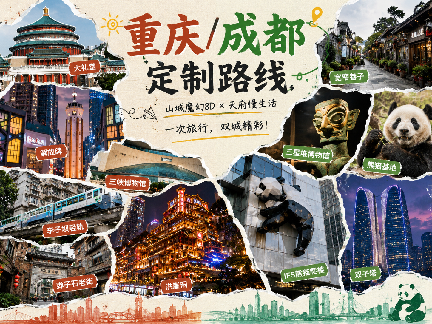 重庆/成都 定制路线